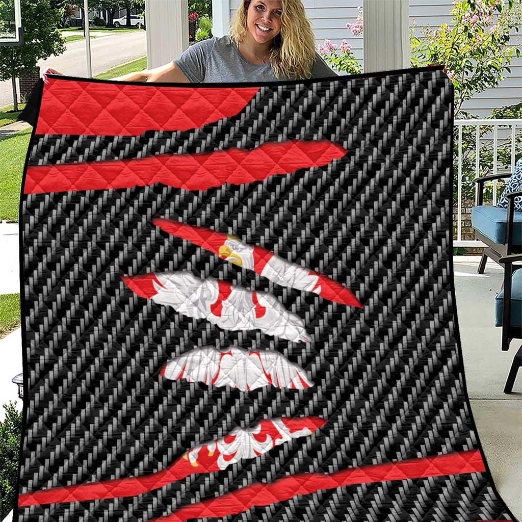 Poland Beast Quilt Ripped Flag Graphic - Wonder Print Shop