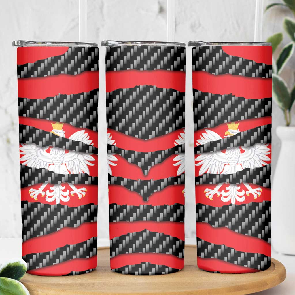 Poland Beast Skinny Tumbler Ripped Flag Graphic - Wonder Print Shop