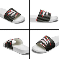 Poland Beast Slide Sandals Ripped Flag Graphic - Wonder Print Shop