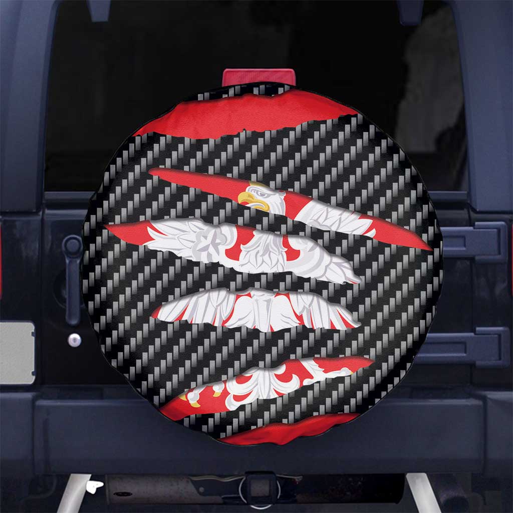 Poland Beast Spare Tire Cover Ripped Flag Graphic - Wonder Print Shop