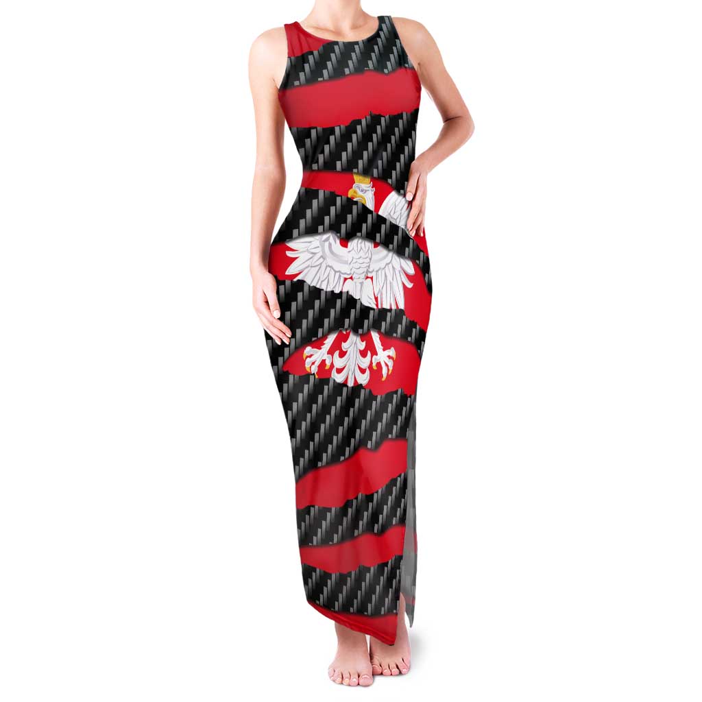 Poland Beast Tank Maxi Dress Ripped Flag Graphic - Wonder Print Shop