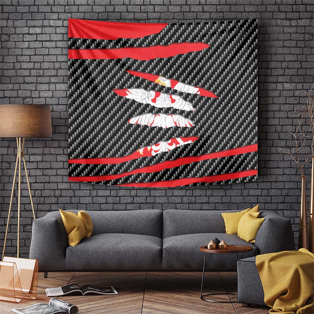 Poland Beast Tapestry Ripped Flag Graphic - Wonder Print Shop