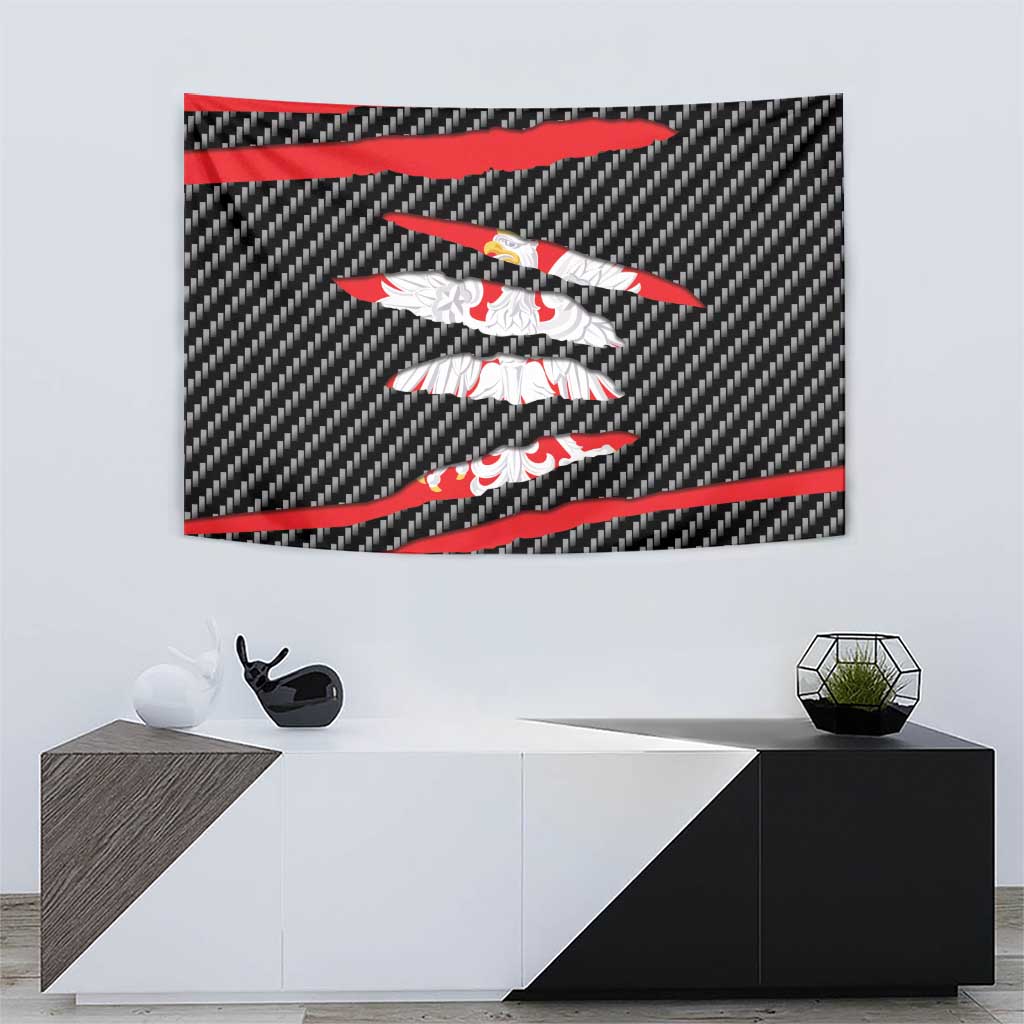 Poland Beast Tapestry Ripped Flag Graphic - Wonder Print Shop