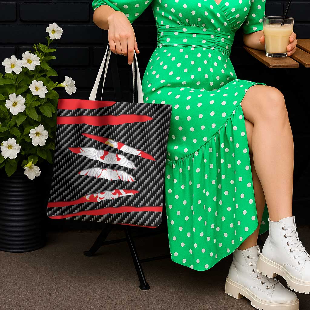 Poland Beast Tote Bag Ripped Flag Graphic - Wonder Print Shop