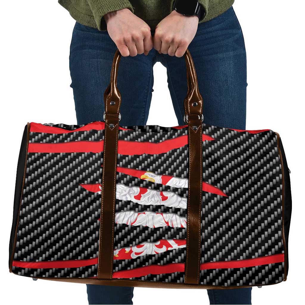 Poland Beast Travel Bag Ripped Flag Graphic - Wonder Print Shop