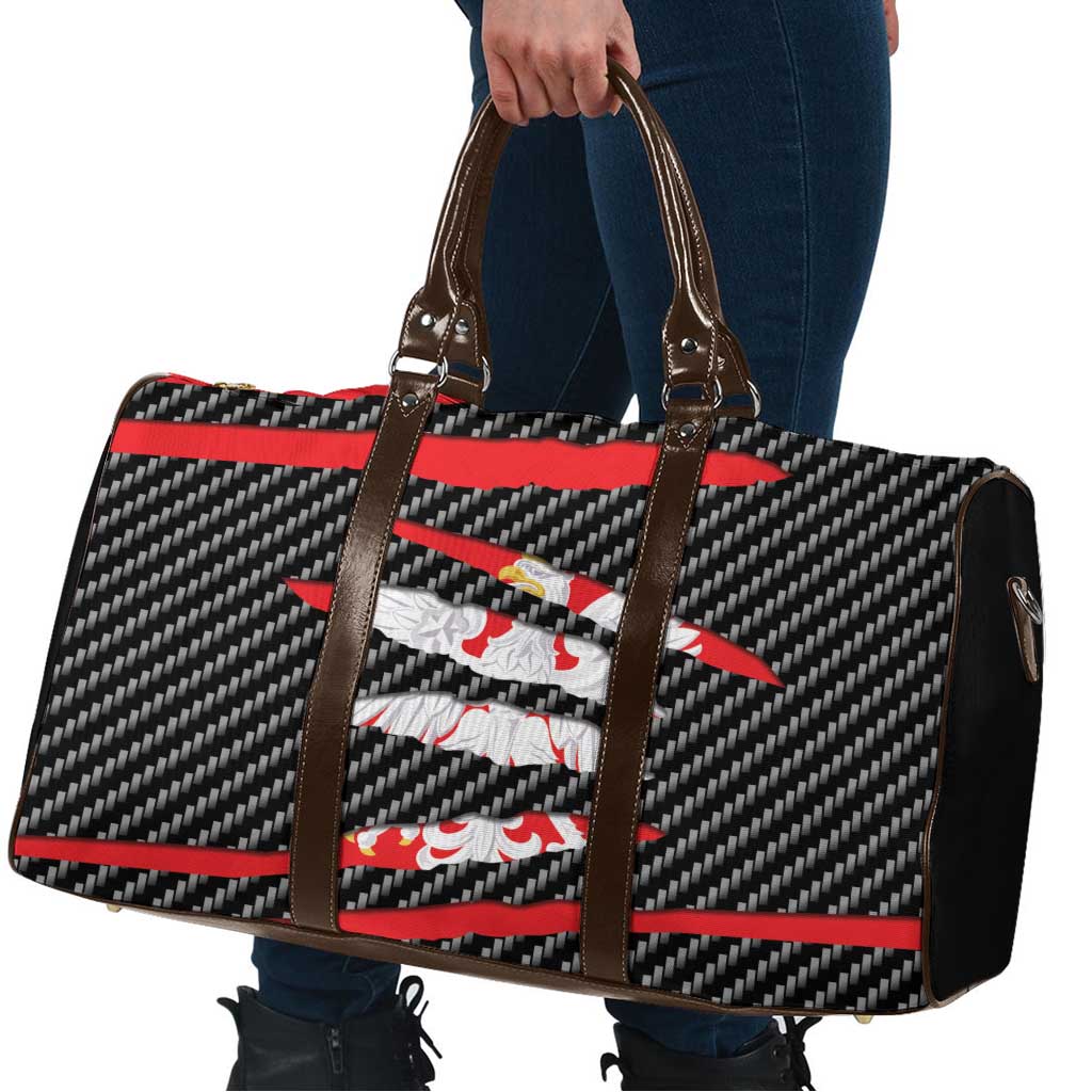 Poland Beast Travel Bag Ripped Flag Graphic - Wonder Print Shop