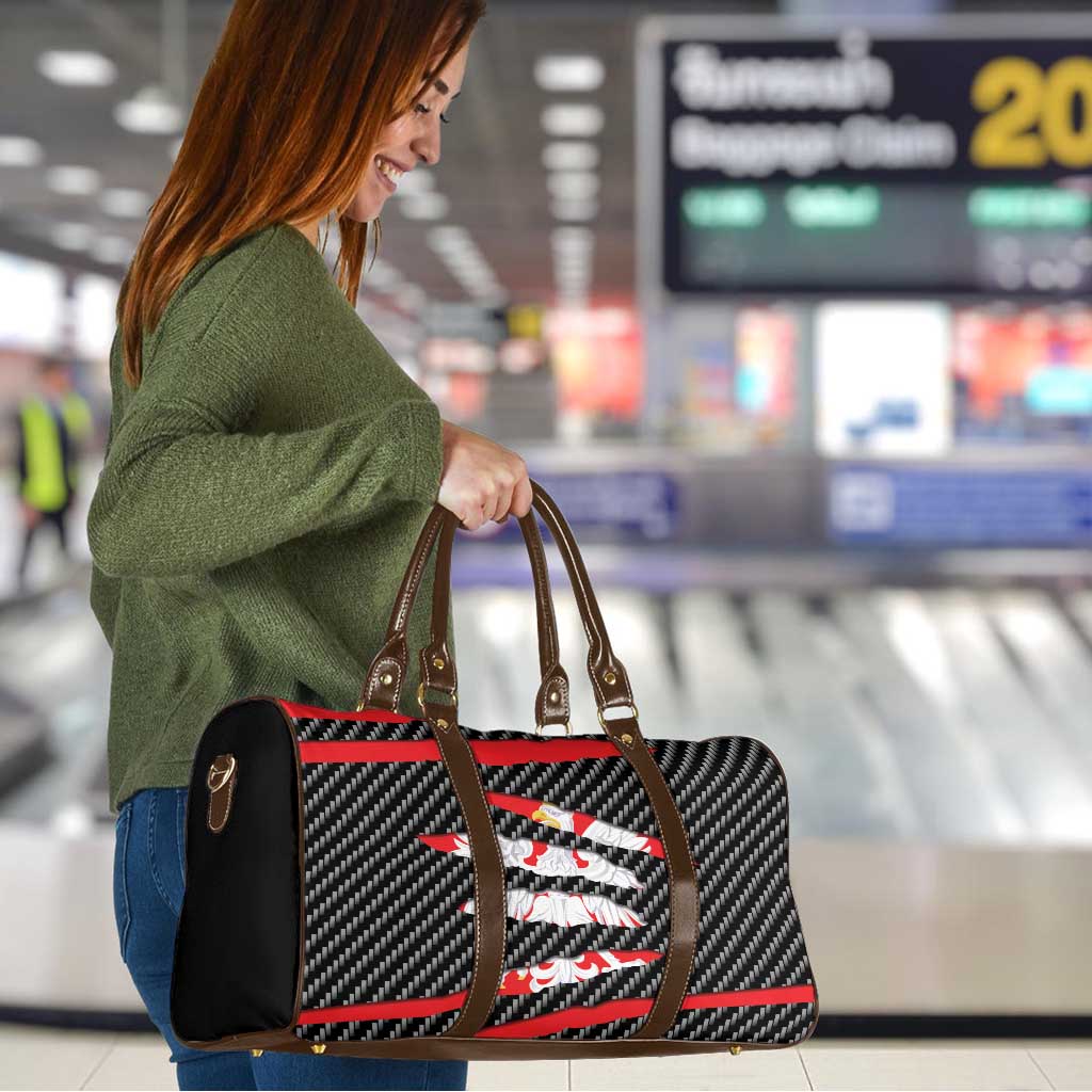 Poland Beast Travel Bag Ripped Flag Graphic - Wonder Print Shop