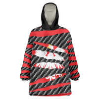 Poland Beast Wearable Blanket Hoodie Ripped Flag Graphic - Wonder Print Shop