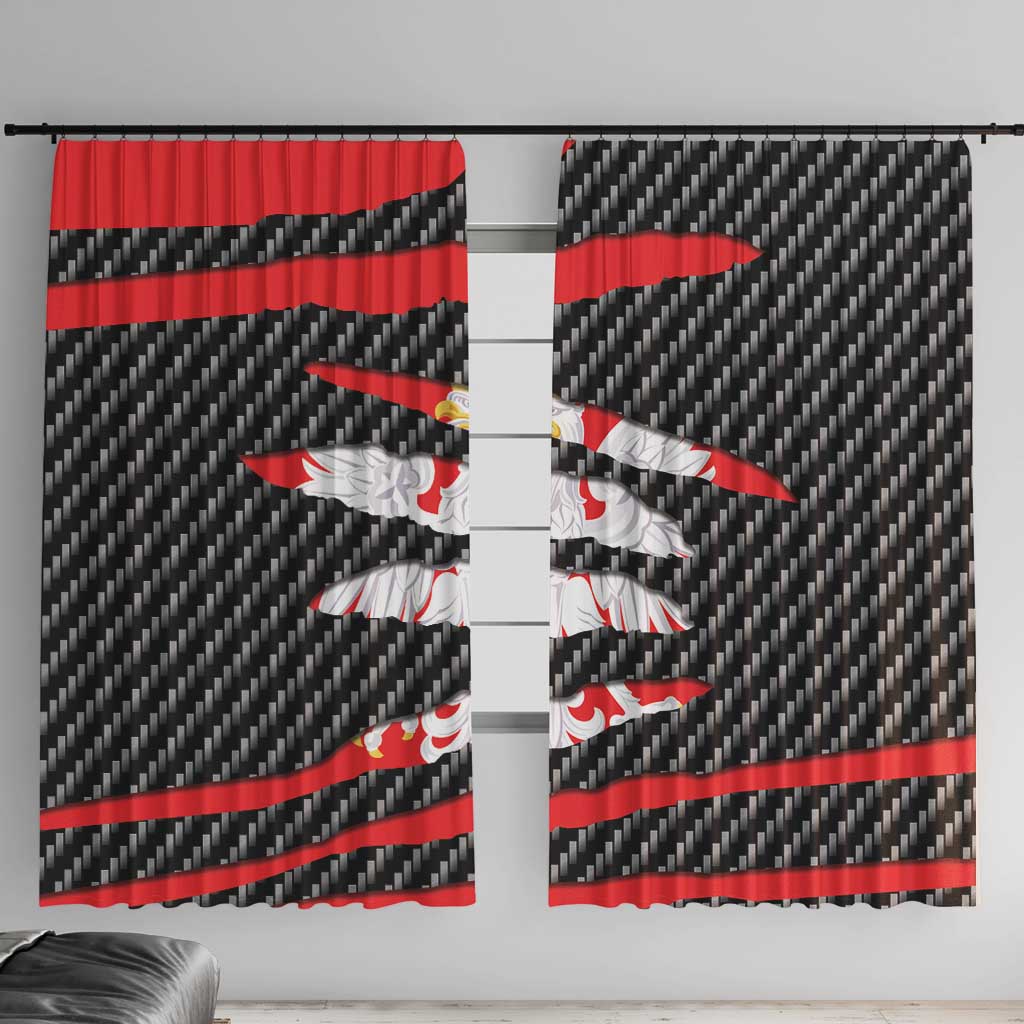 Poland Beast Window Curtain Ripped Flag Graphic - Wonder Print Shop