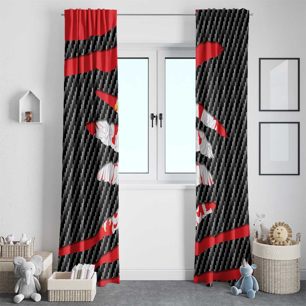 Poland Beast Window Curtain Ripped Flag Graphic - Wonder Print Shop