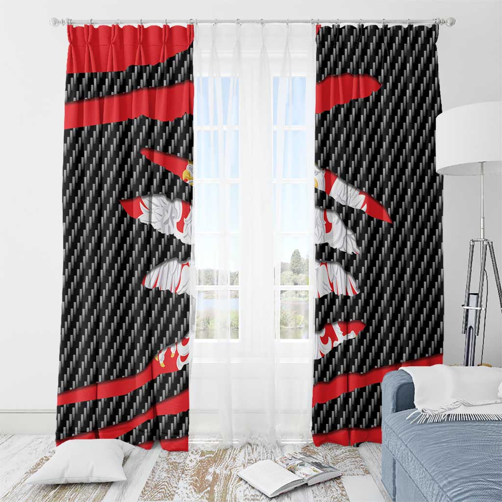Poland Beast Window Curtain Ripped Flag Graphic - Wonder Print Shop