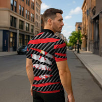 Poland Beast Zipper Polo Shirt Ripped Flag Graphic - Wonder Print Shop