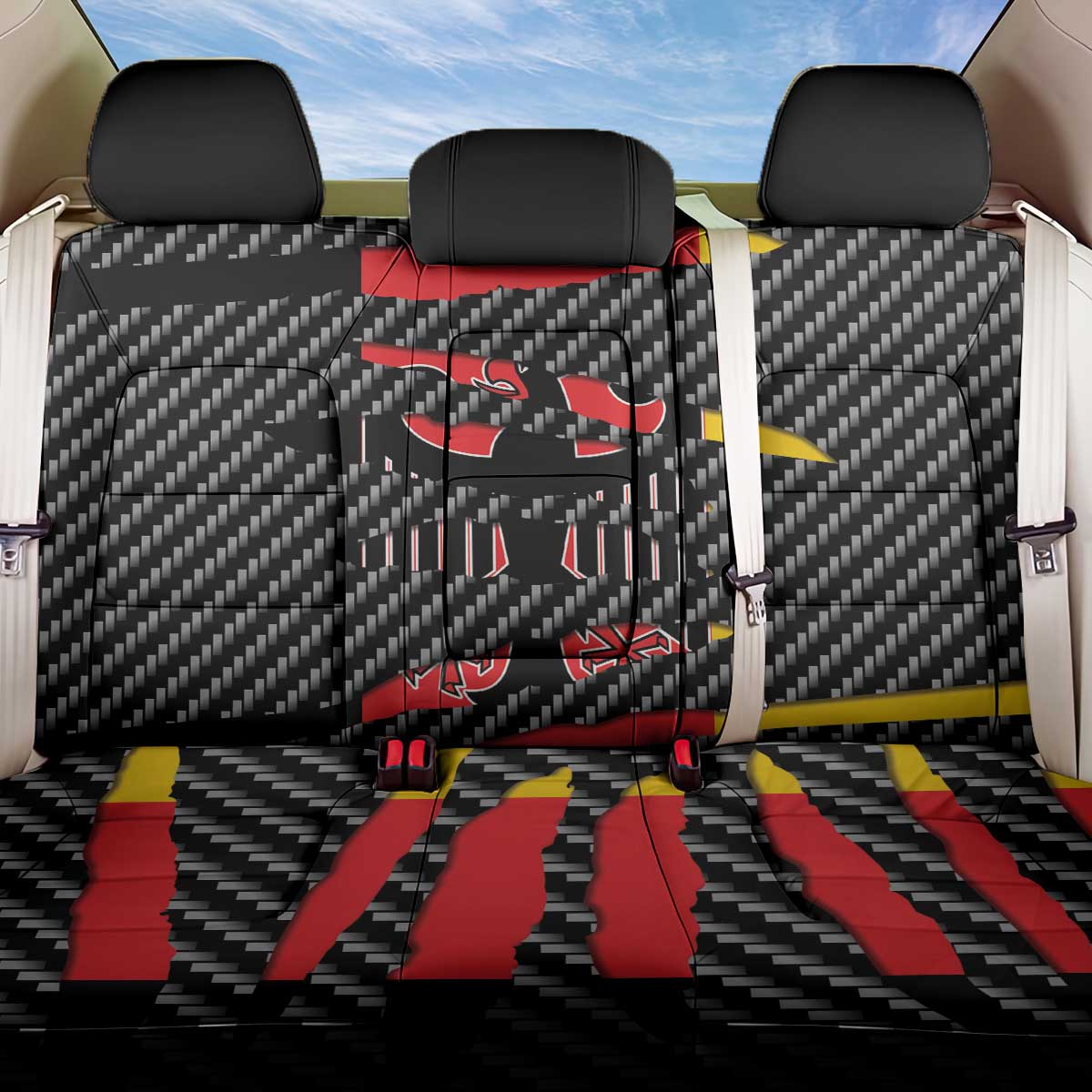 Germany Beast Back Car Seat Cover Ripped Flag Graphic - Wonder Print Shop