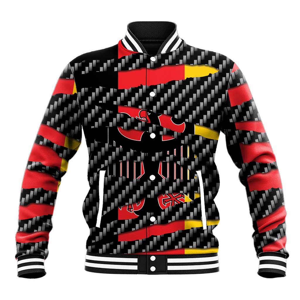 Germany Beast Baseball Jacket Ripped Flag Graphic - Wonder Print Shop