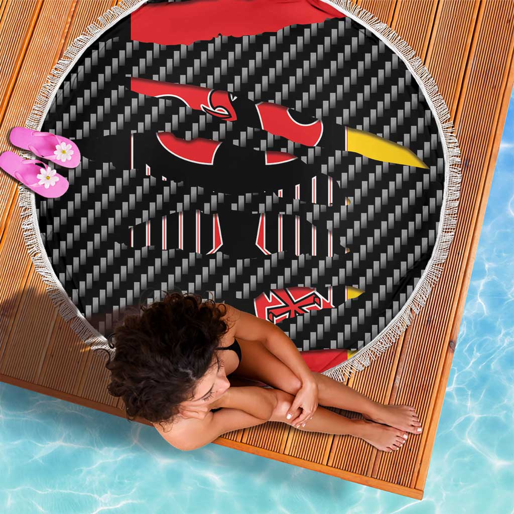 Germany Beast Beach Blanket Ripped Flag Graphic - Wonder Print Shop