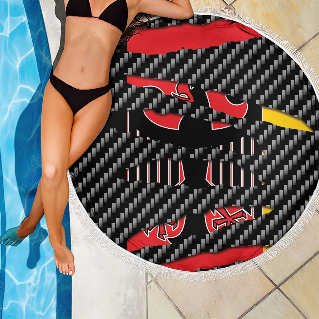 Germany Beast Beach Blanket Ripped Flag Graphic - Wonder Print Shop