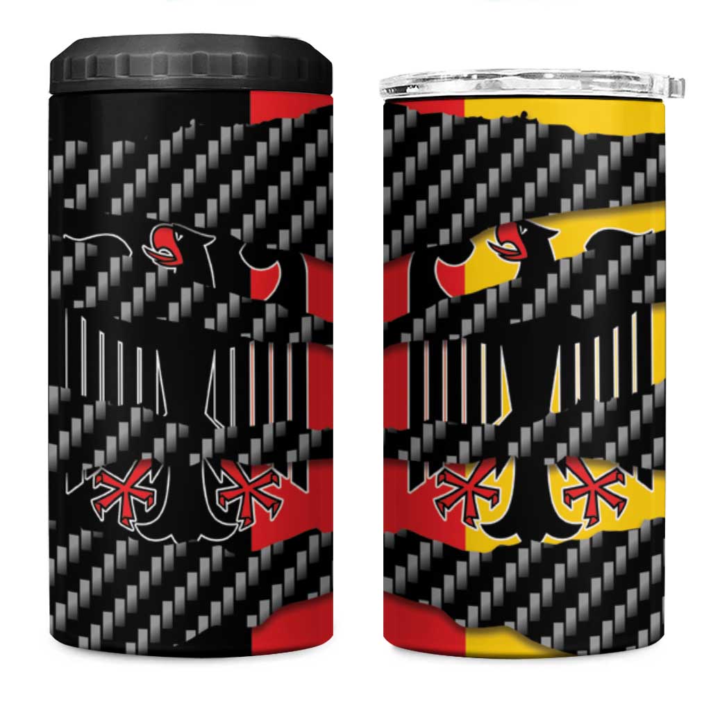 Germany Beast 4 in 1 Can Cooler Tumbler Ripped Flag Graphic - Wonder Print Shop
