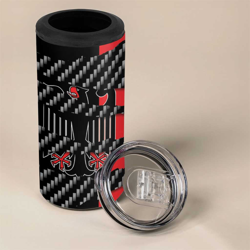 Germany Beast 4 in 1 Can Cooler Tumbler Ripped Flag Graphic - Wonder Print Shop