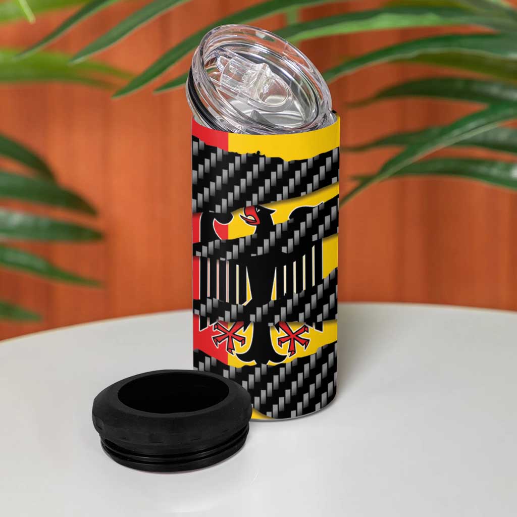 Germany Beast 4 in 1 Can Cooler Tumbler Ripped Flag Graphic - Wonder Print Shop