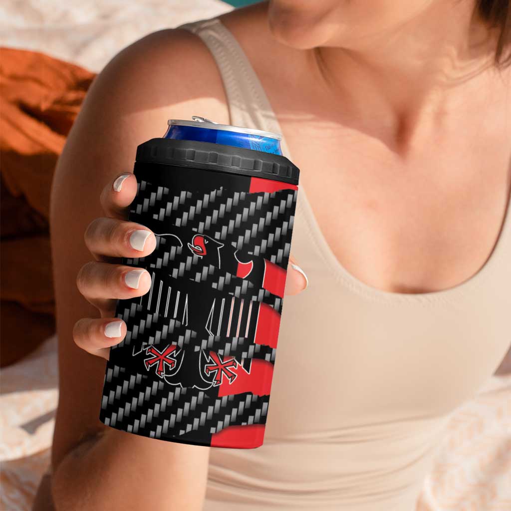 Germany Beast 4 in 1 Can Cooler Tumbler Ripped Flag Graphic - Wonder Print Shop