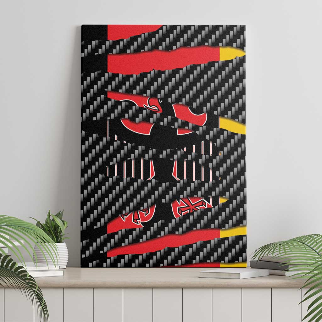 Germany Beast Canvas Wall Art Ripped Flag Graphic - Wonder Print Shop