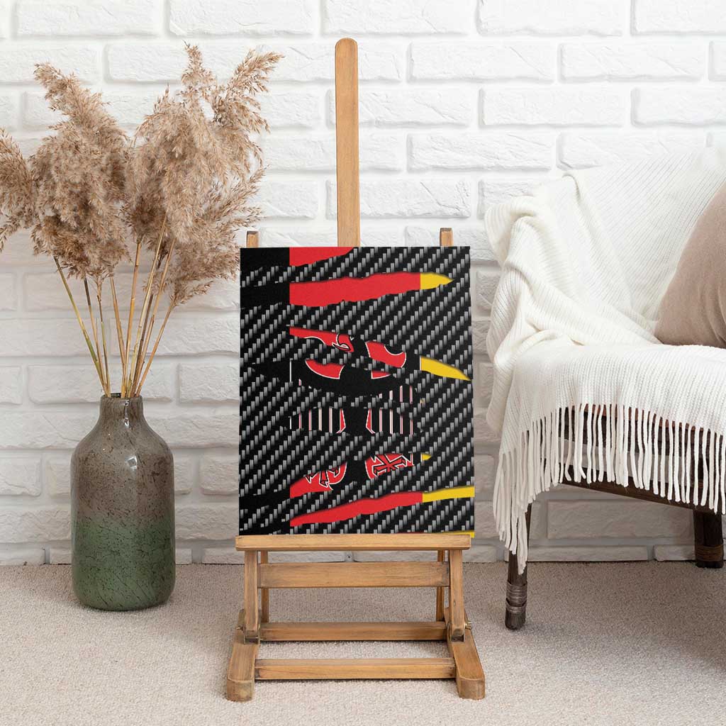 Germany Beast Canvas Wall Art Ripped Flag Graphic - Wonder Print Shop