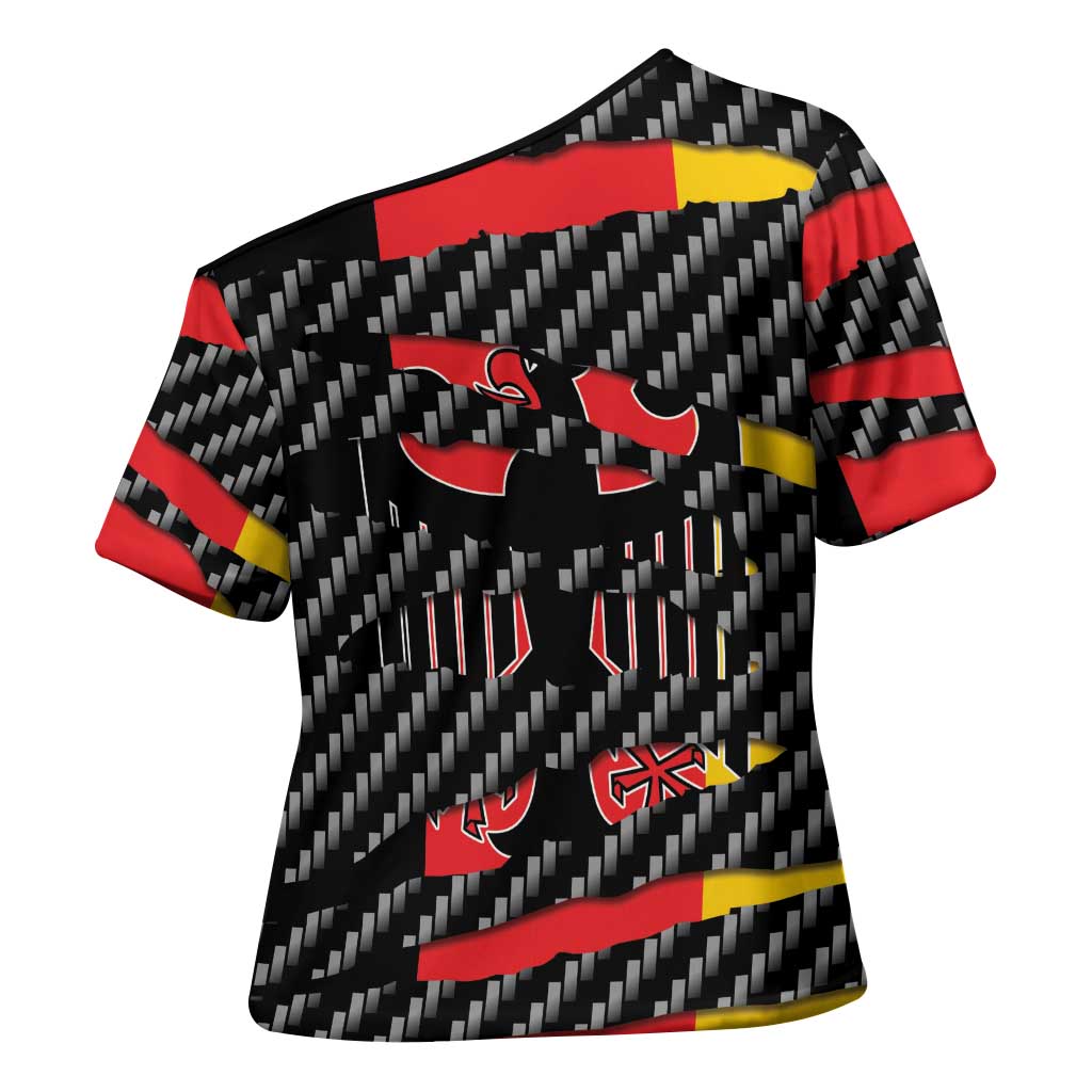 Germany Beast Cross Shoulder Shirt Ripped Flag Graphic - Wonder Print Shop
