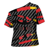 Germany Beast Cross Shoulder Shirt Ripped Flag Graphic - Wonder Print Shop