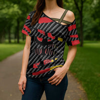 Germany Beast Cross Shoulder Shirt Ripped Flag Graphic - Wonder Print Shop