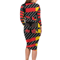 Germany Beast Family Matching Long Sleeve Bodycon Dress and Hawaiian Shirt Ripped Flag Graphic - Wonder Print Shop