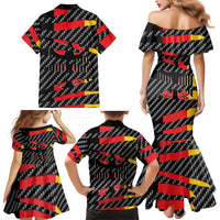 Germany Beast Family Matching Mermaid Dress and Hawaiian Shirt Ripped Flag Graphic - Wonder Print Shop