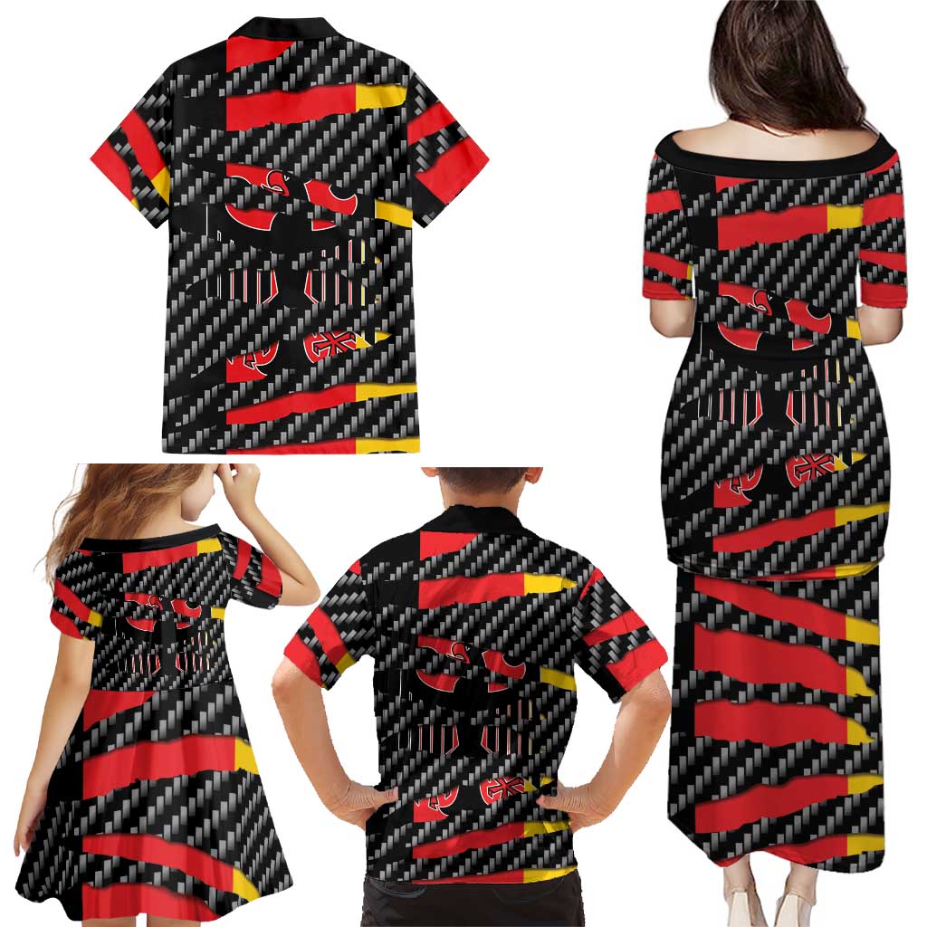 Germany Beast Family Matching Puletasi and Hawaiian Shirt Ripped Flag Graphic - Wonder Print Shop