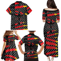 Germany Beast Family Matching Puletasi and Hawaiian Shirt Ripped Flag Graphic - Wonder Print Shop