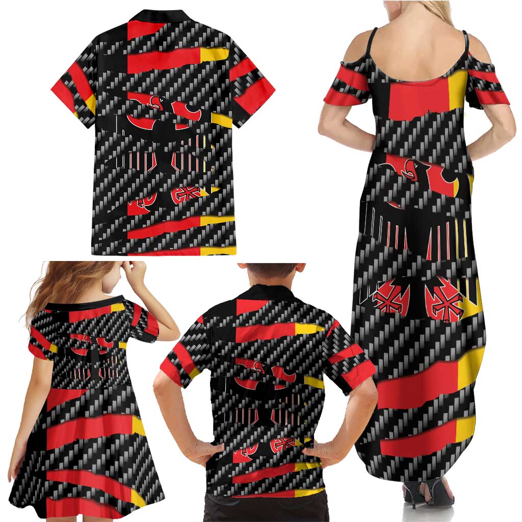 Germany Beast Family Matching Summer Maxi Dress and Hawaiian Shirt Ripped Flag Graphic - Wonder Print Shop