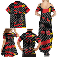 Germany Beast Family Matching Summer Maxi Dress and Hawaiian Shirt Ripped Flag Graphic - Wonder Print Shop