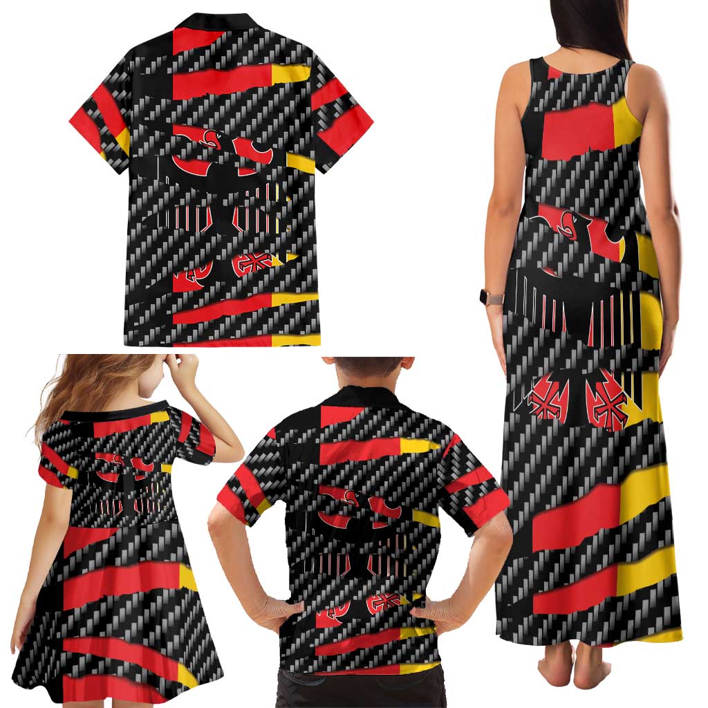 Germany Beast Family Matching Tank Maxi Dress and Hawaiian Shirt Ripped Flag Graphic - Wonder Print Shop