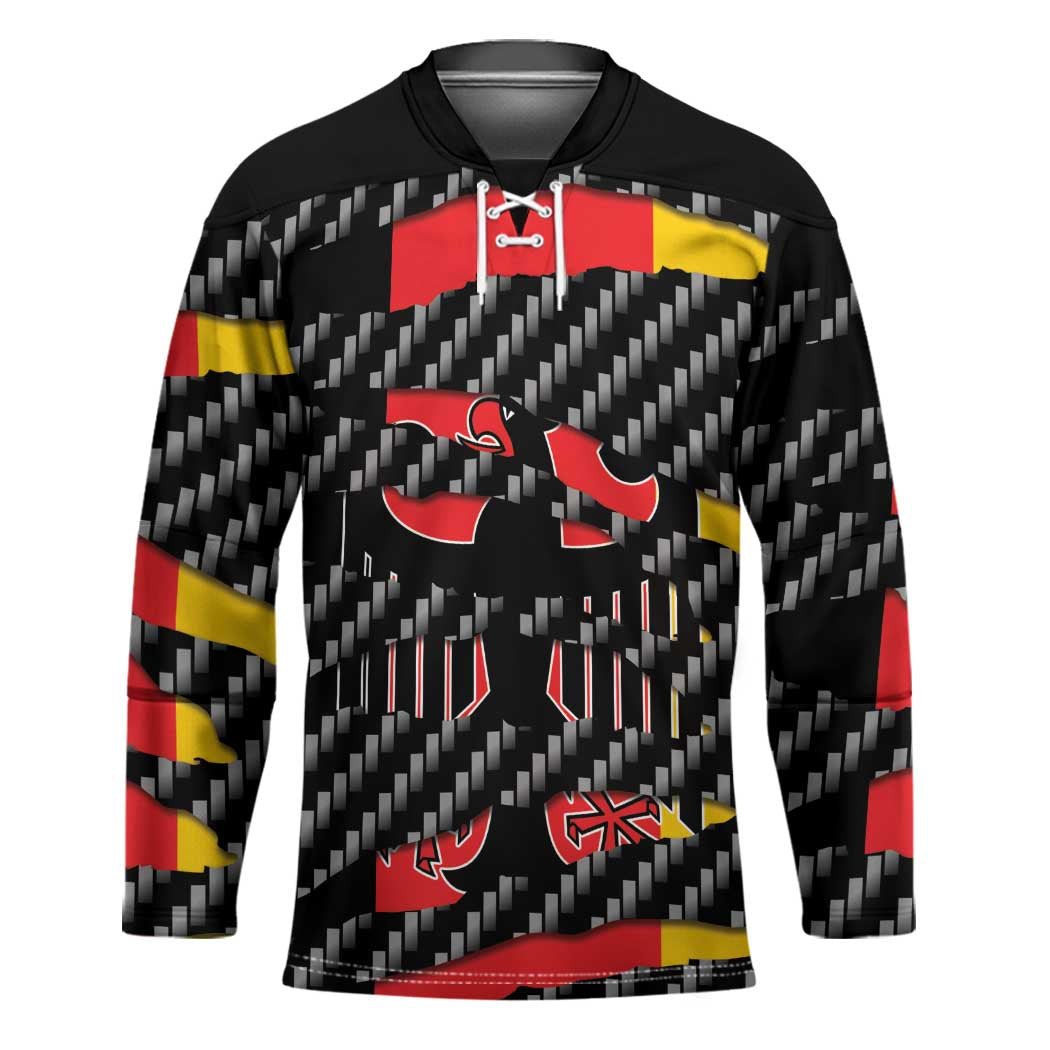 Germany Beast Hockey Jersey Ripped Flag Graphic - Wonder Print Shop