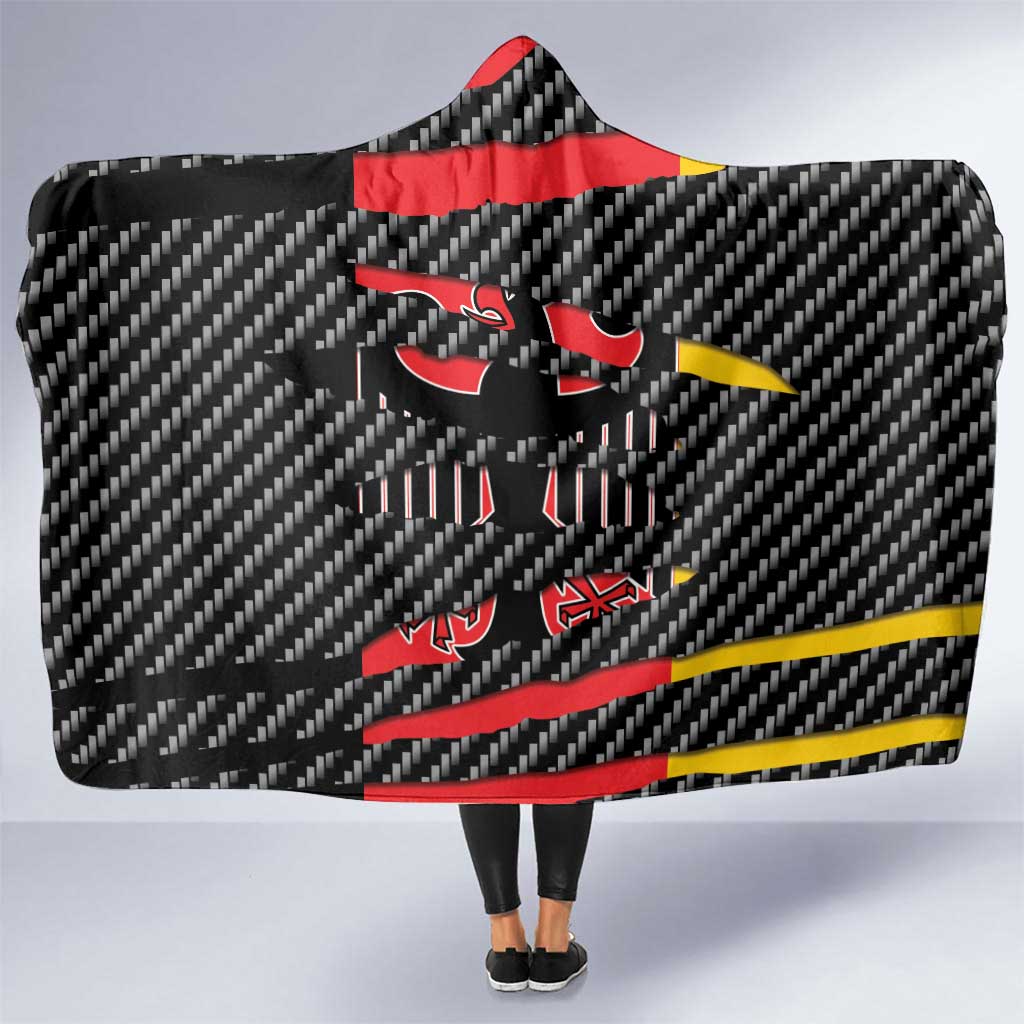 Germany Beast Hooded Blanket Ripped Flag Graphic - Wonder Print Shop