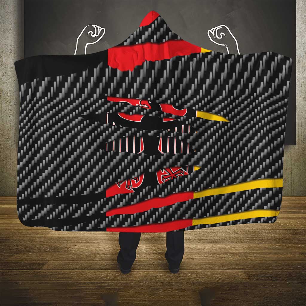 Germany Beast Hooded Blanket Ripped Flag Graphic - Wonder Print Shop
