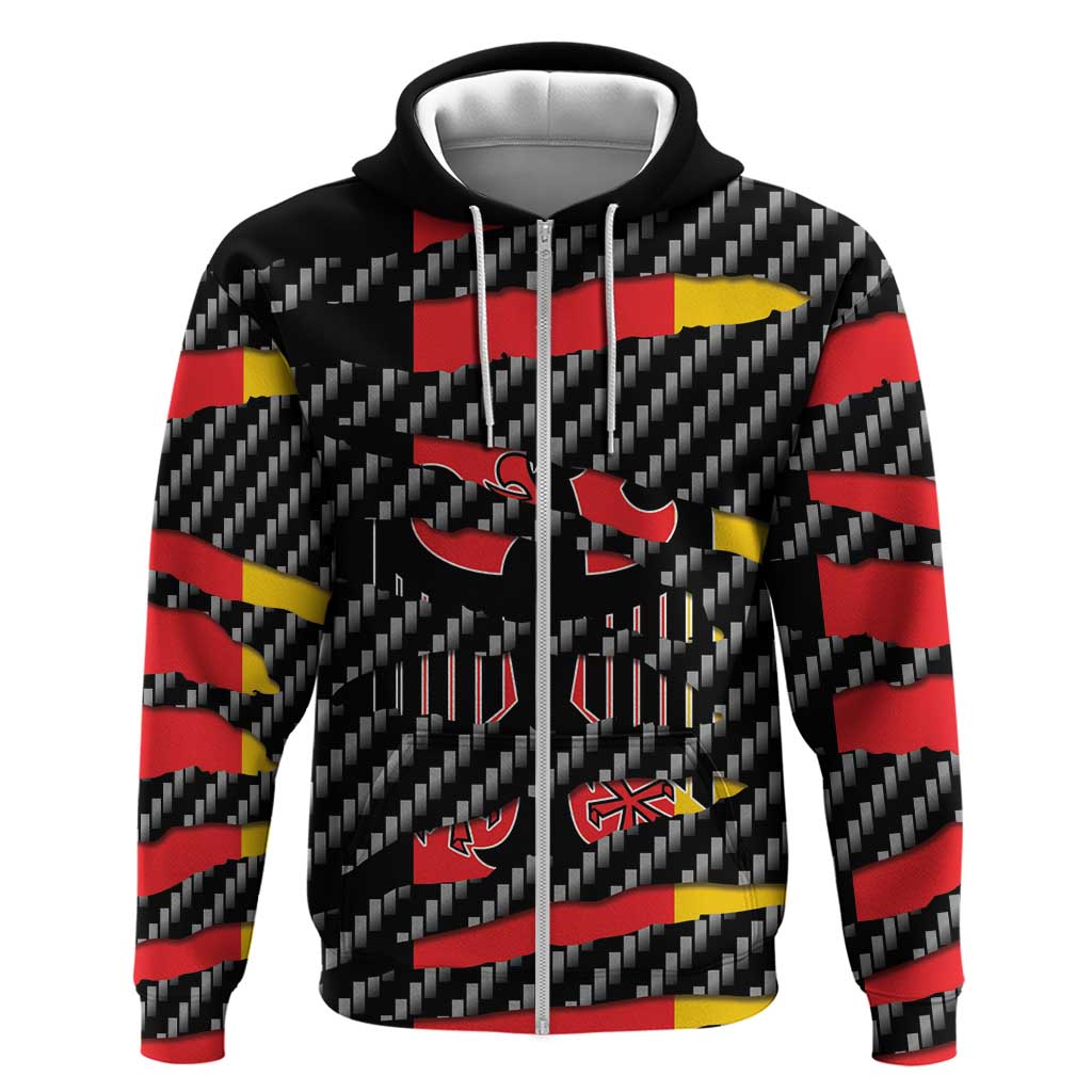 Germany Beast Hoodie Ripped Flag Graphic - Wonder Print Shop