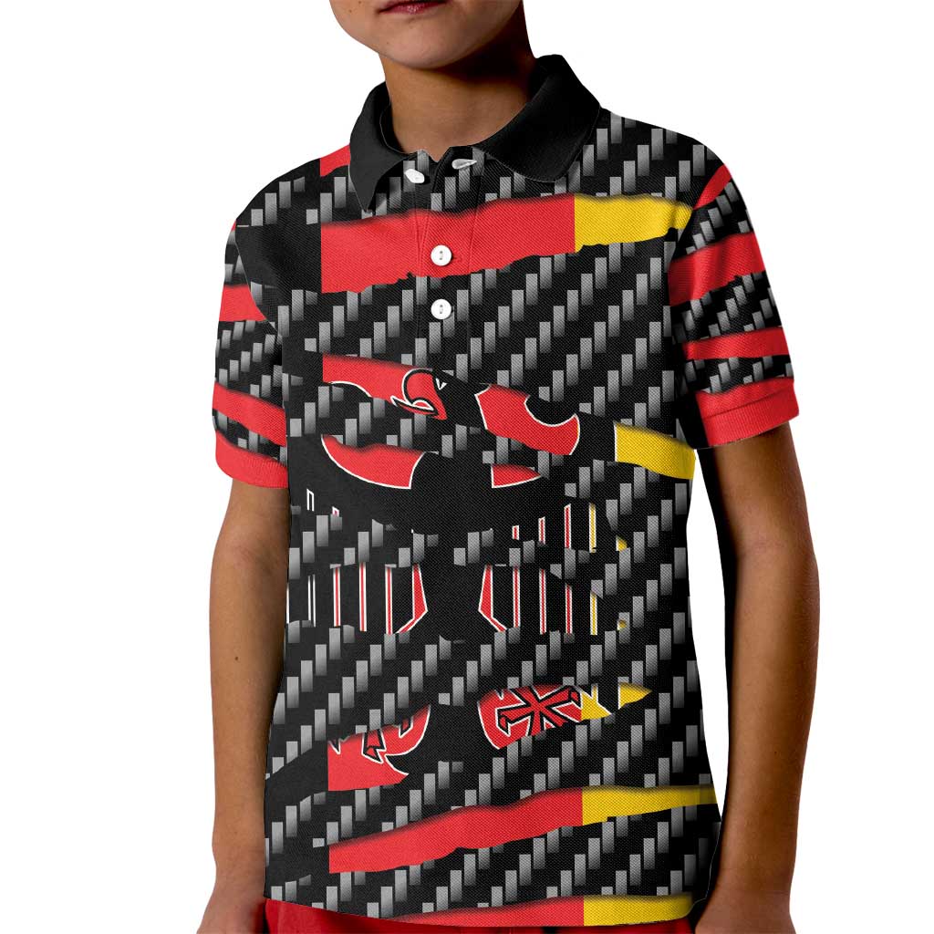 Germany Beast Kid Polo Shirt Ripped Flag Graphic - Wonder Print Shop
