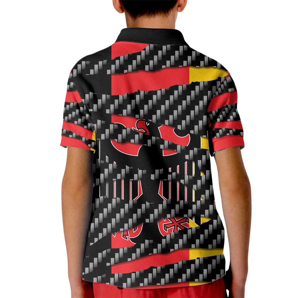 Germany Beast Kid Polo Shirt Ripped Flag Graphic - Wonder Print Shop