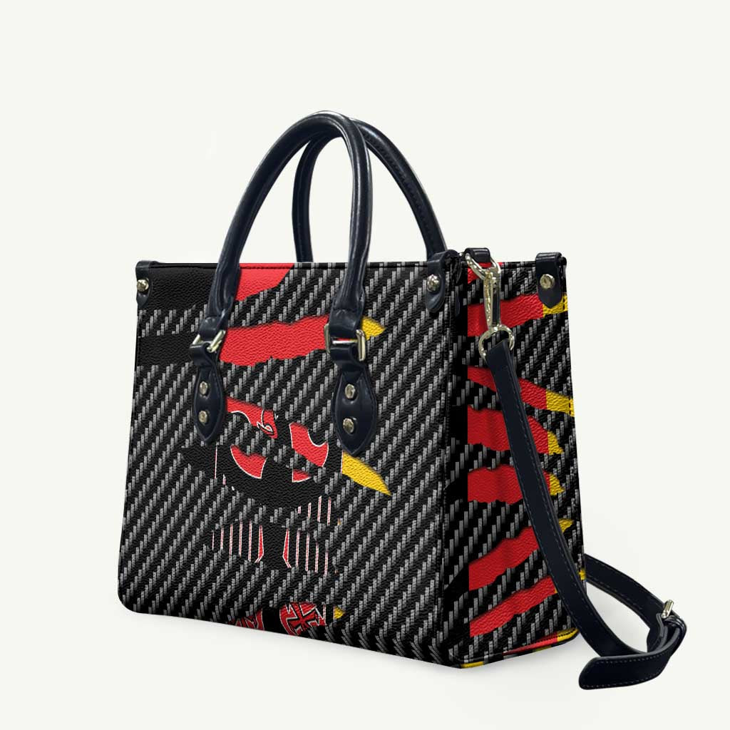 Germany Beast Leather Bag Ripped Flag Graphic - Wonder Print Shop