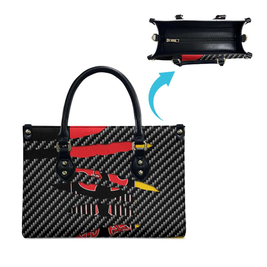 Germany Beast Leather Bag Ripped Flag Graphic - Wonder Print Shop