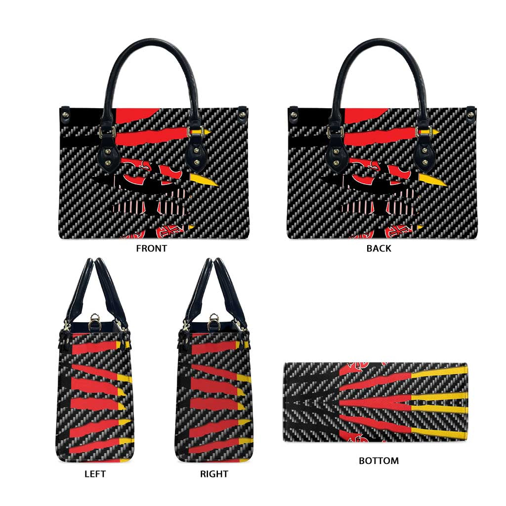 Germany Beast Leather Bag Ripped Flag Graphic - Wonder Print Shop