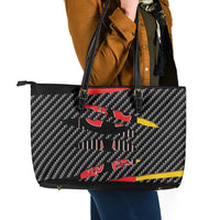 Germany Beast Leather Tote Bag Ripped Flag Graphic - Wonder Print Shop
