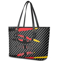 Germany Beast Leather Tote Bag Ripped Flag Graphic - Wonder Print Shop