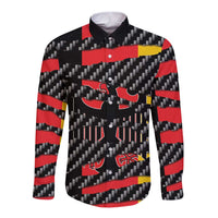 Germany Beast Long Sleeve Button Shirt Ripped Flag Graphic - Wonder Print Shop
