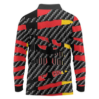 Germany Beast Long Sleeve Polo Shirt Ripped Flag Graphic - Wonder Print Shop