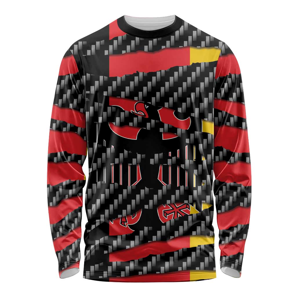 Germany Beast Long Sleeve Shirt Ripped Flag Graphic - Wonder Print Shop